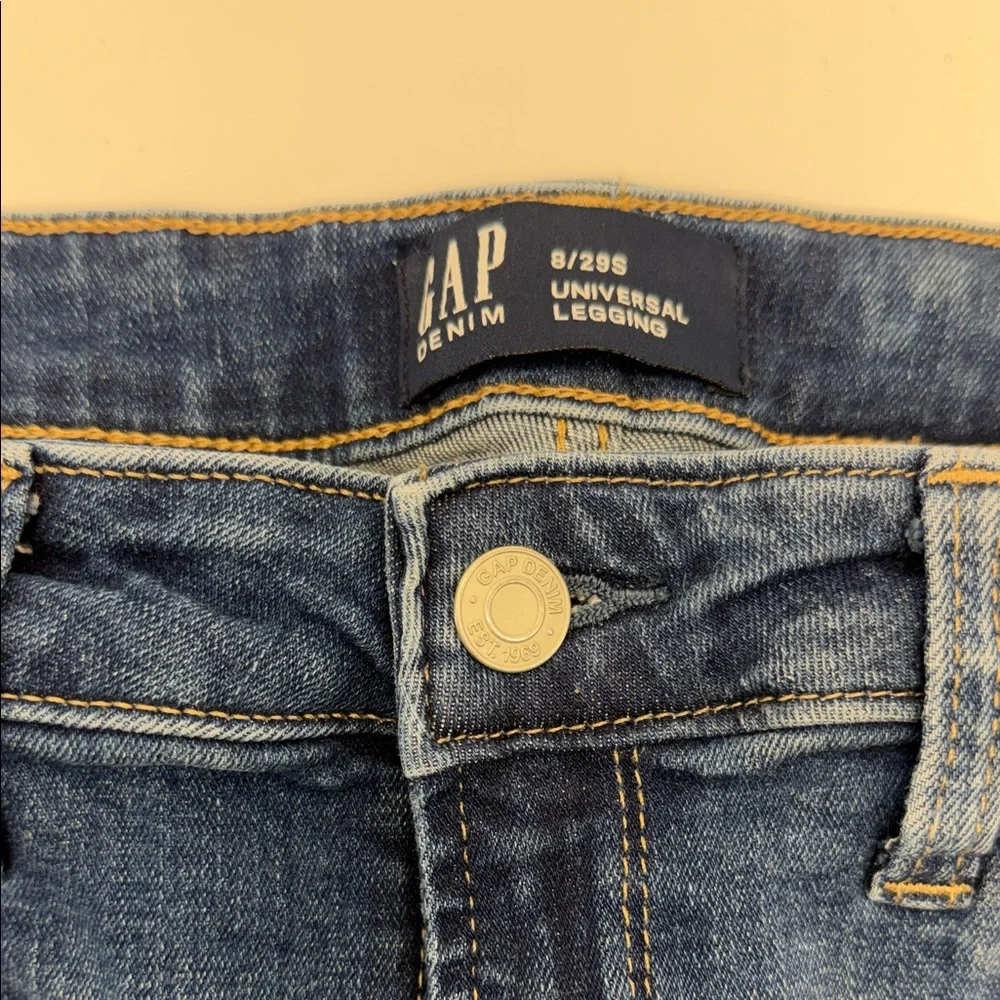 GAP Dark Blue Distressed Ankle‎ Jeans